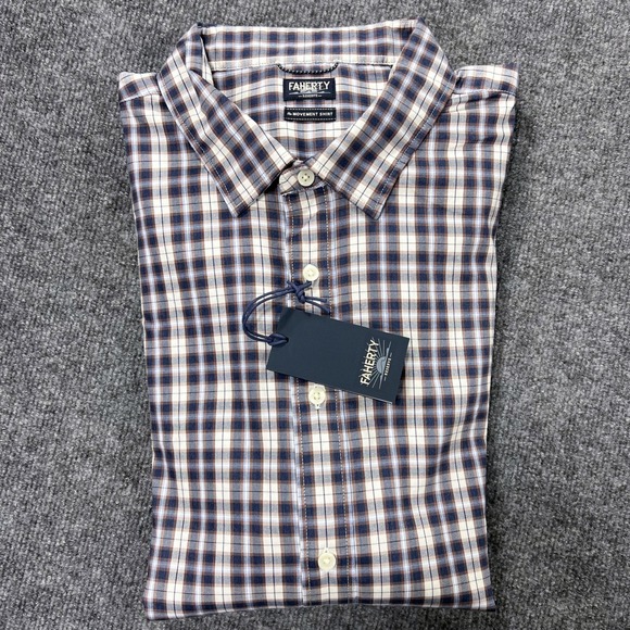 NWT FAHERTY Mens XXL Reserve The Movement Shirt‎ Plaid Long Sleeve Button Down - Picture 4 of 14